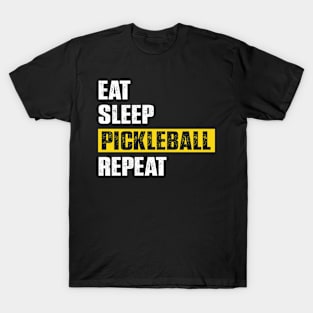 funny Eat Sleep pickleball Repeat T-Shirt